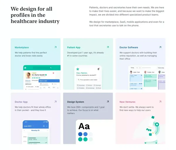 Design at Docplanner - Landing design inspiration