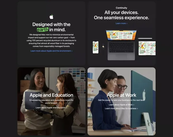 Mac mini - Apple - Landing design inspiration