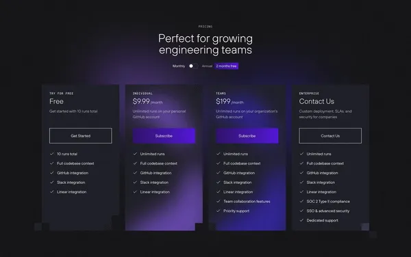 Codegen | The OS for Code Agents - Landing design inspiration