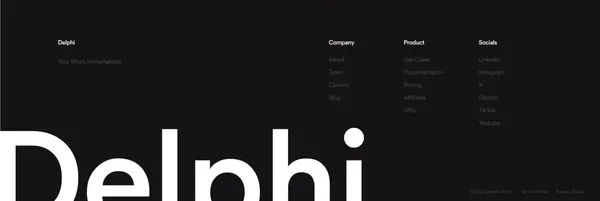 Delphi - Landing design inspiration