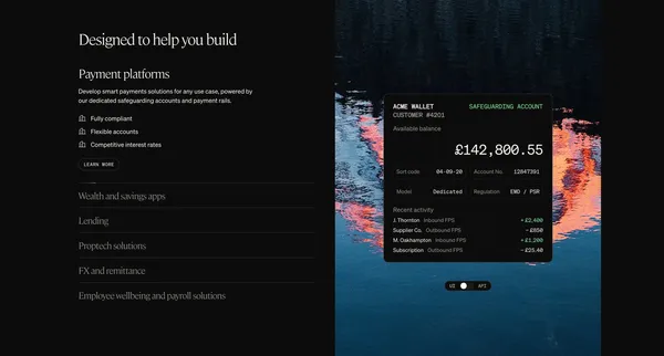 Griffin - The bank you can build on - Landing design inspiration
