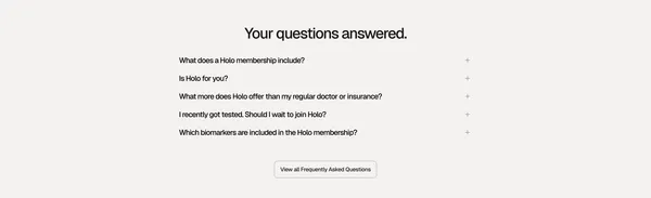 Holo - Your companion for lifelong vitality. - Landing design inspiration