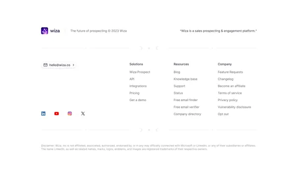 Email Finder for LinkedIn - B2B Database - Wiza - Landing design inspiration