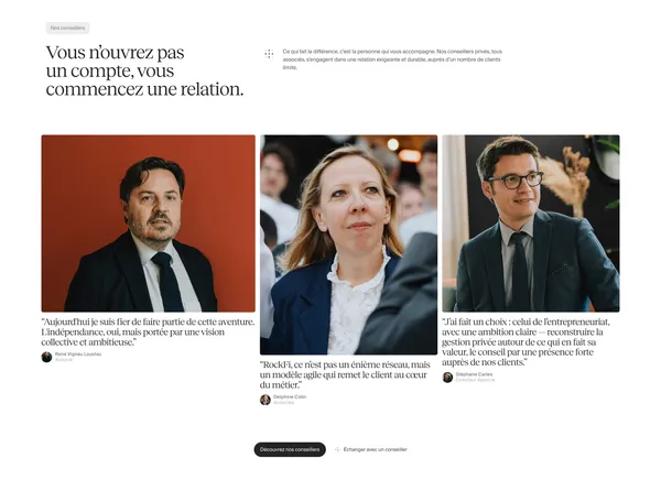 RockFi - La nouvelle gestion privée - Landing design inspiration