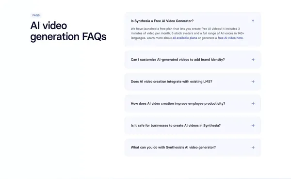 Free AI Video Generator - Create AI Videos in 140 Languages - Landing design inspiration