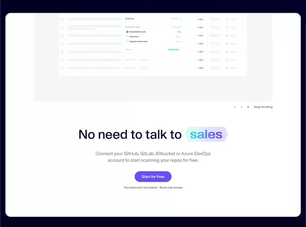 Aikido — an all-in-one AppSec product for code & cloud security - Landing design inspiration