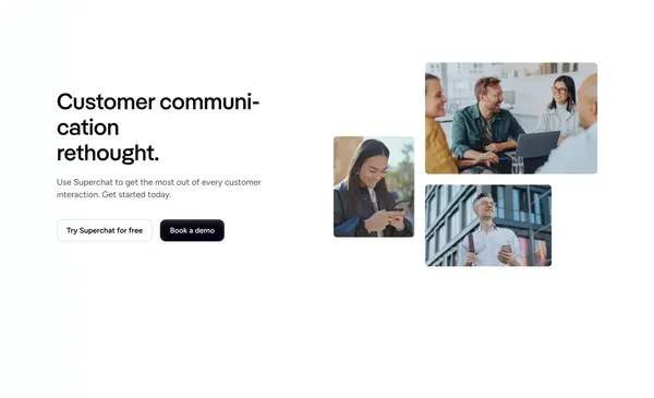 The messaging solution for your business | Superchat - Landing design inspiration