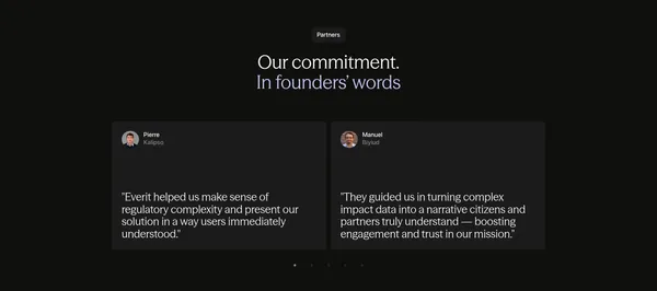 Everit – Strategic Partner for Startups Going to Market - Landing design inspiration