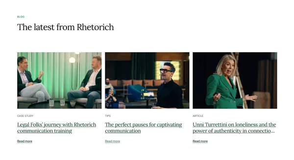 Rhetorich | Make speaking your firm's most powerful advantage - Landing design inspiration