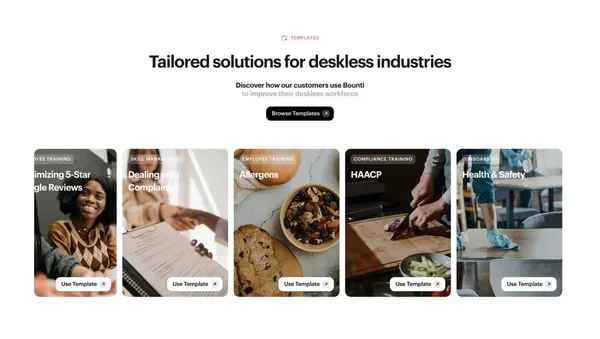 Bounti: Employee Training and Operations Platform - Landing design inspiration
