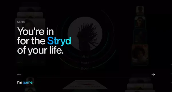 Stryds — Let's Be Real - Landing design inspiration