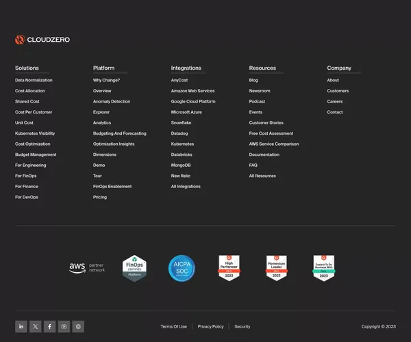 CloudZero: The Cloud Cost Intelligence Platform - Landing design inspiration