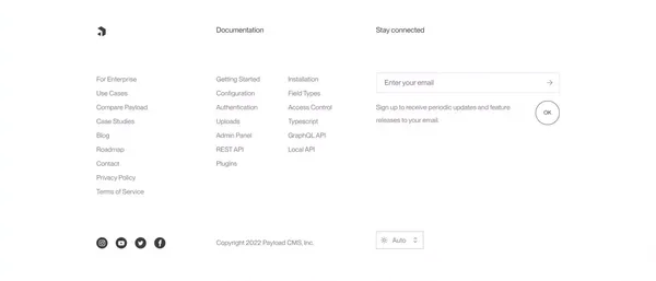 Payload CMS | Node & React TypeScript Headless CMS - Landing design inspiration