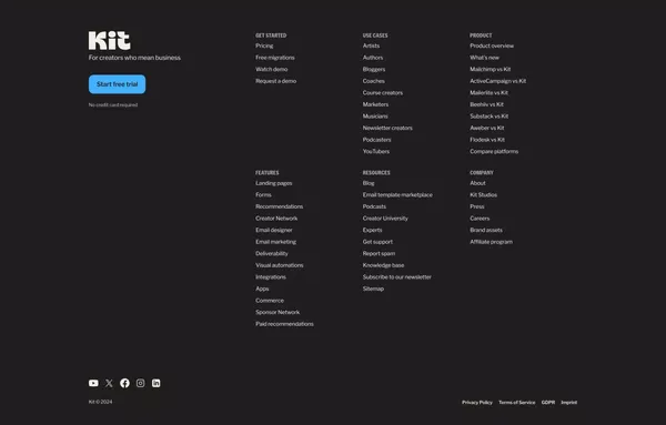 Kit (formerly ConvertKit): The Email-First OS for Purpose-Driven Creators - Landing design inspiration