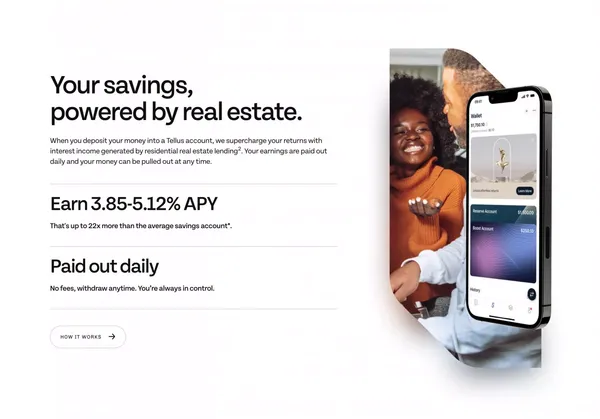 Tellus | Best High-Yield Savings Rates - Landing design inspiration