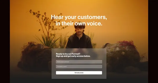 Format - Landing design inspiration