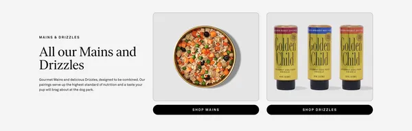 Fresh, Veterinarian-Formulated Dog Food Delivered | Golden Child - Landing design inspiration