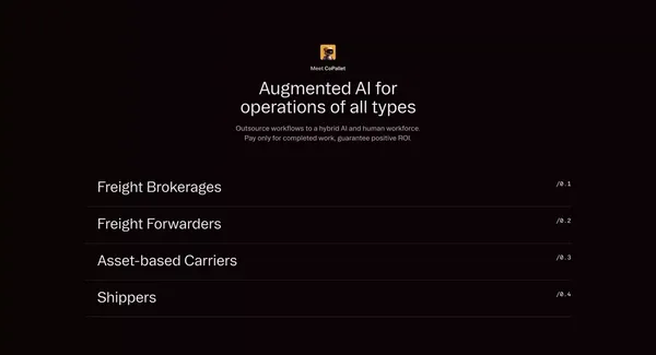 Pallet | AI Logistics Workforce - Landing design inspiration