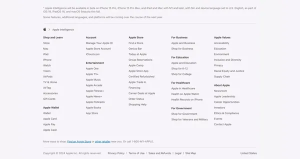 Apple Intelligence Preview - Apple - Landing design inspiration