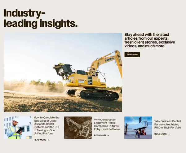 RUX | Field Service and Asset Management Software - Landing design inspiration
