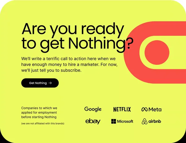 Get Nothing - Landing design inspiration