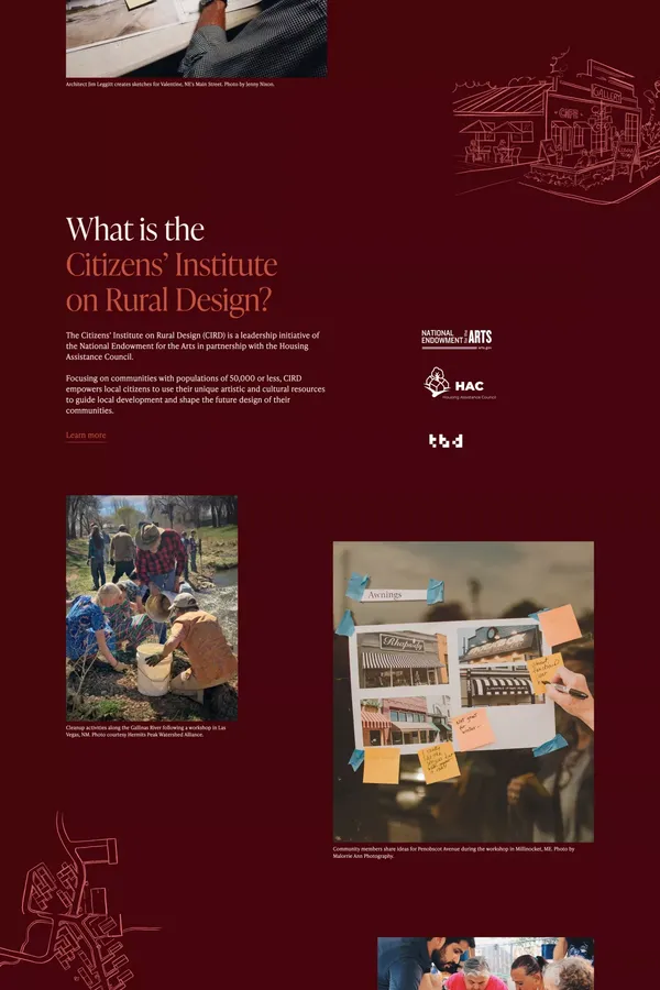Citizens' Institute on Rural Design - Landing design inspiration