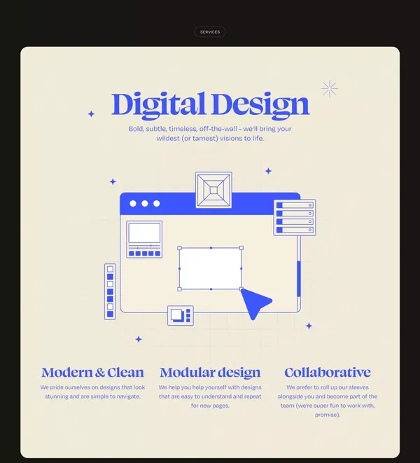 Webflix Studio | Supporting badass marketing teams with top-notch design and development. - Landing design inspiration