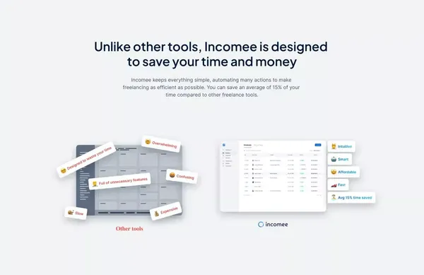 Incomee - Boost up your business with ease - Landing design inspiration