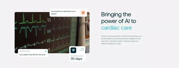 Idoven | AI-powered Cardiovascular Care - Landing design inspiration