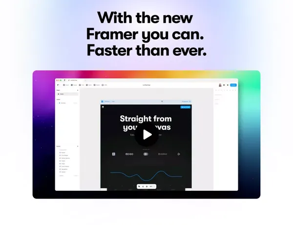 Framer: Make beautiful websites in minutes - Landing design inspiration