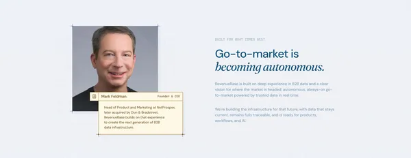 RevenueBase | B2B Data Infrastructure to Grow Your Business - Landing design inspiration
