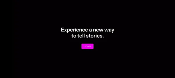 Tome - AI-powered storytelling - Landing design inspiration