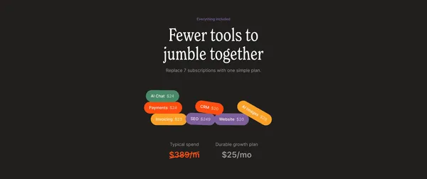 Durable AI Website Builder and Small Business Software - Landing design inspiration