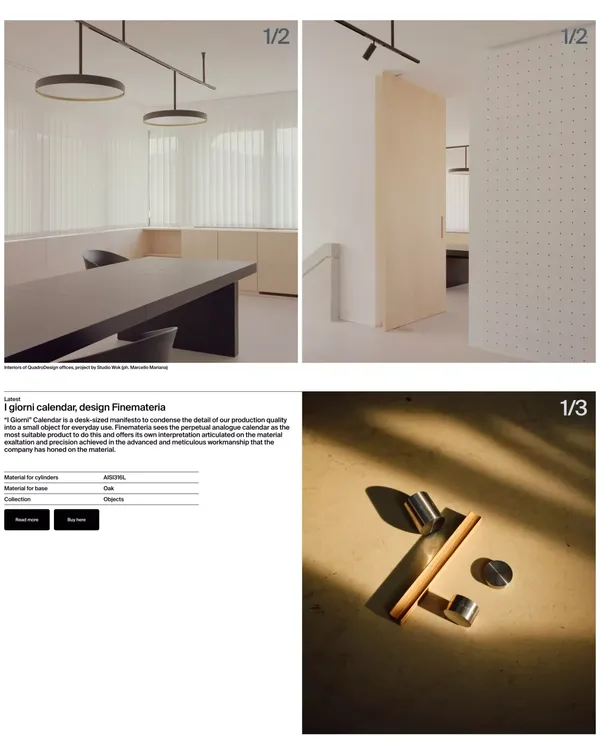 QuadroDesign: Stainless Steel Italian Faucets and Accessories - Landing design inspiration
