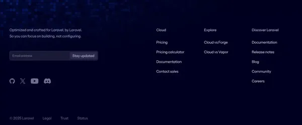 Laravel Cloud - Landing design inspiration