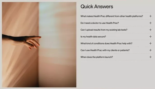 MyHealthPrac — Predictive, Personalised Health Powered by Functional Medicine - Landing design inspiration