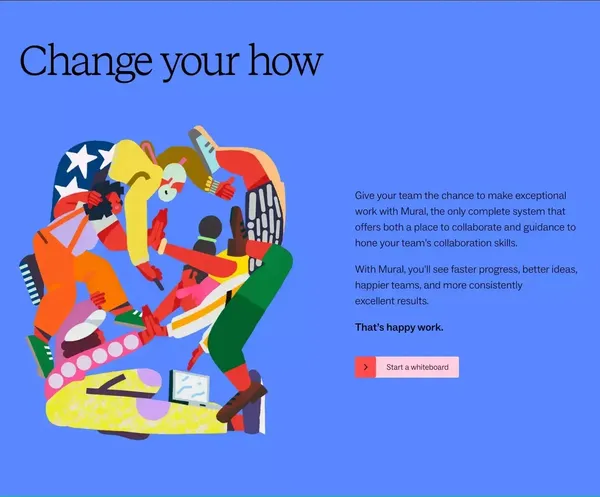 Mural is a collaborative intelligence company | Mural - Landing design inspiration
