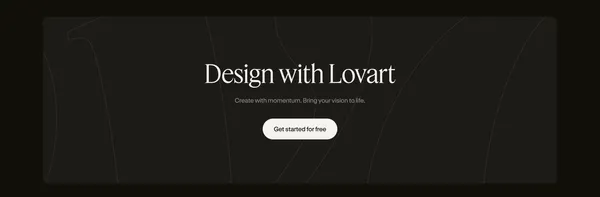 Lovart: The World's First AI Design Agent | Automated Graphic Design Platform - Landing design inspiration