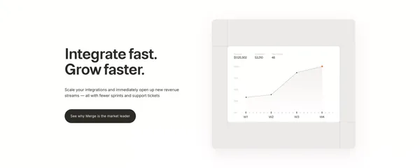 Merge - One Unified API for all HR, Payroll, Accounting, Ticketing, CRM, ATS, and File Storage Integrations. - Landing design inspiration