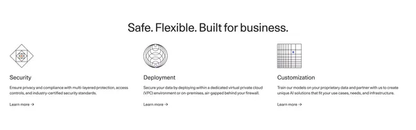 Enterprise AI: Private, Secure, Customizable | Cohere - Landing design inspiration