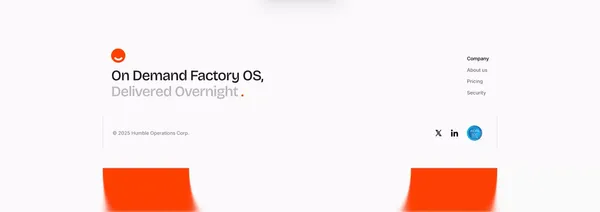 Humble - AI For Smart Manufacturing - Landing design inspiration