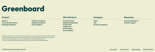Greenboard | New System of Action Compliance Software for SEC & FINRA compliance - Landing design inspiration