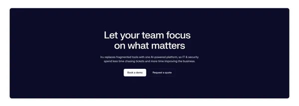 Iru: Identity, Endpoint, & Compliance for IT & Security | Iru - Landing design inspiration