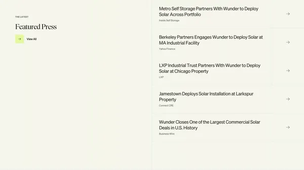 Real estate's most trusted energy partner – Wunder - Landing design inspiration