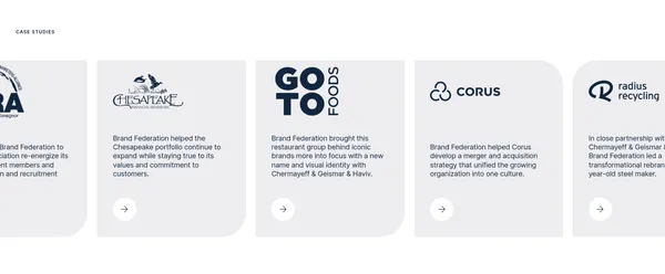 Brand Federation: Strategic Consultancy for Brands - Landing design inspiration