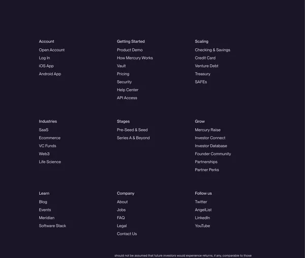 Mercury | Online Business Banking For Startups - Landing design inspiration