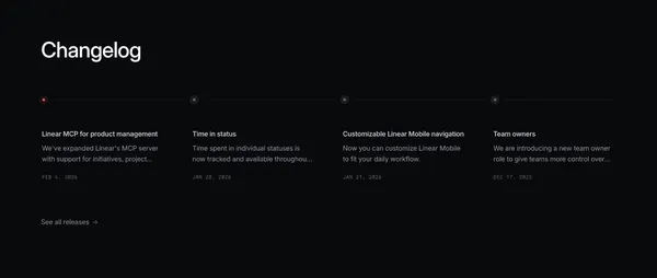 Linear – The system for product development - Landing design inspiration