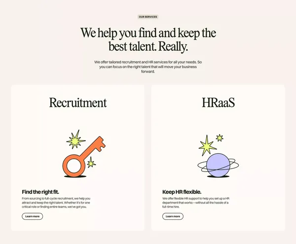 Amby - Recruiting & HR Services to Grow Your Team. - Landing design inspiration