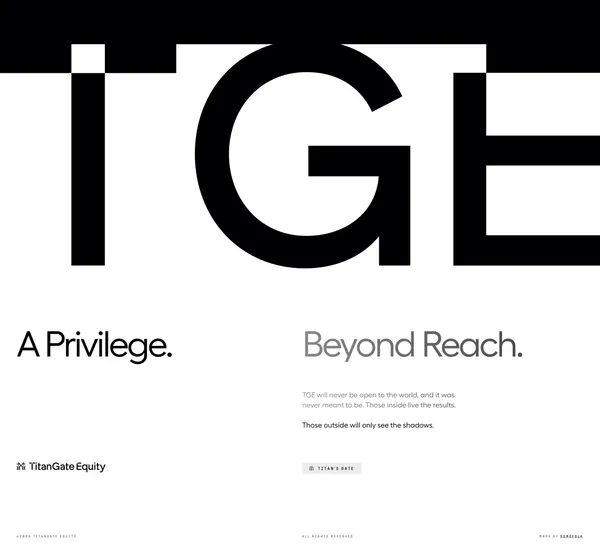 TitanGate Equity | A New Class of Ownership - Landing design inspiration