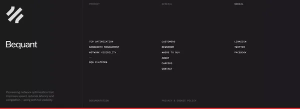 Bequant – Improve Your Network - Landing design inspiration